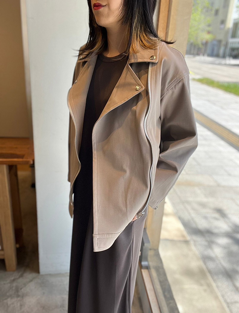 FLORENT- コットンライダースジャケット