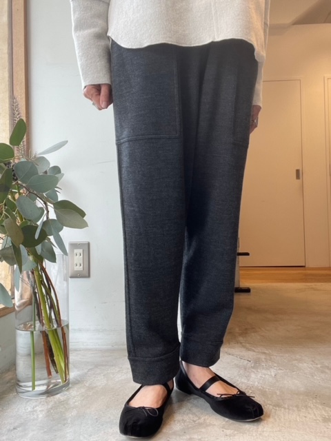 FLORENT- ヘリンボーンジャージー テーパードパンツ SOLD  OUT